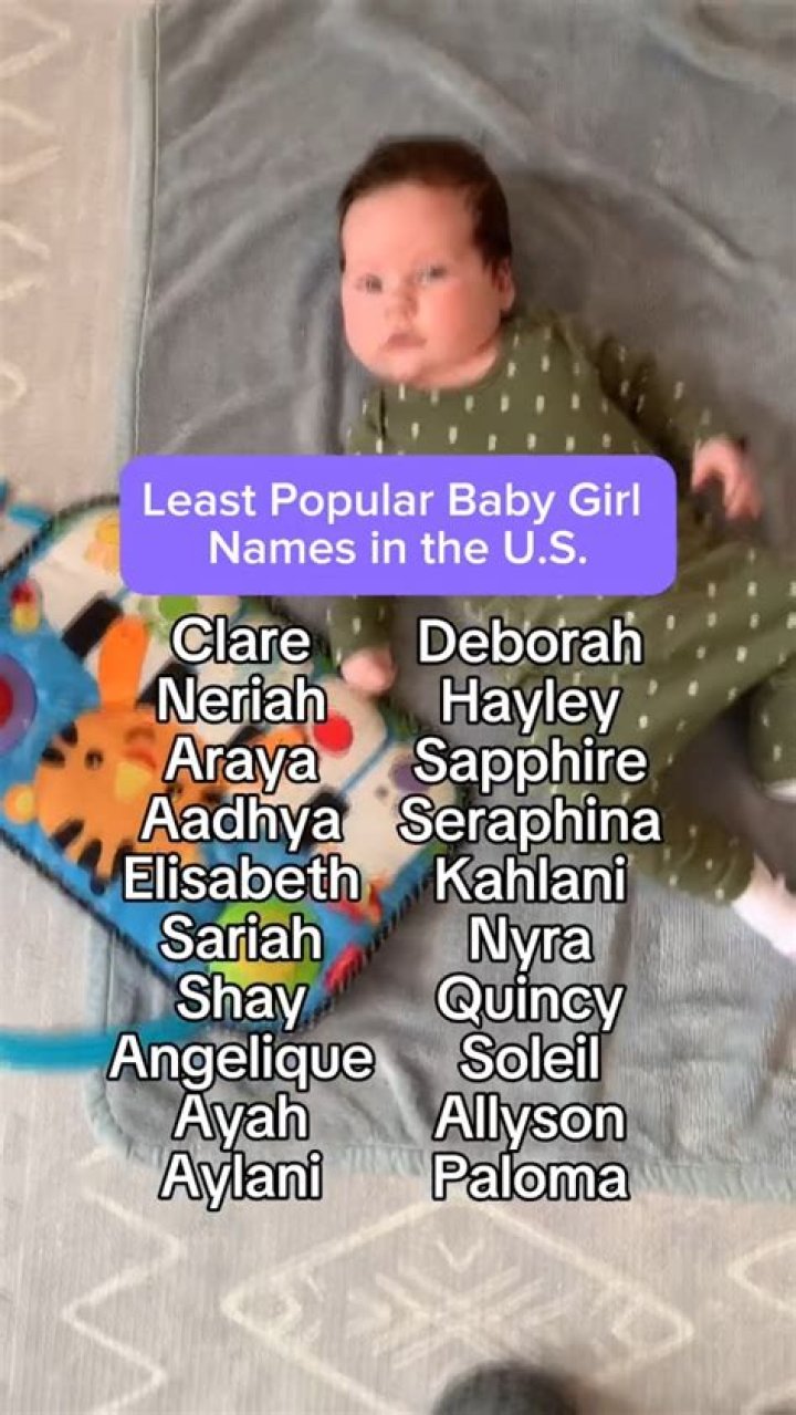 What are the least popular girl names?