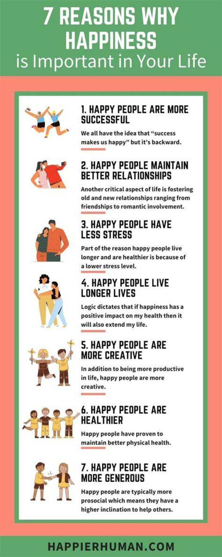 What are the reasons to be happy?