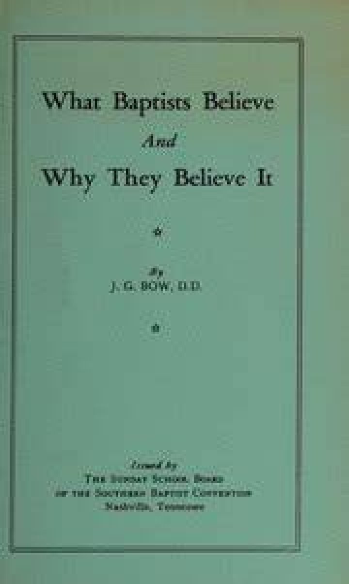 What Baptists dont believe?