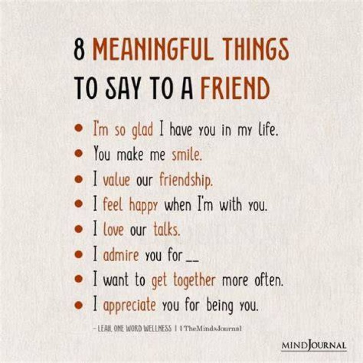 What can you tell your friend?