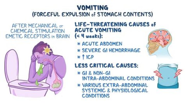 What causes a person to vomit for days?