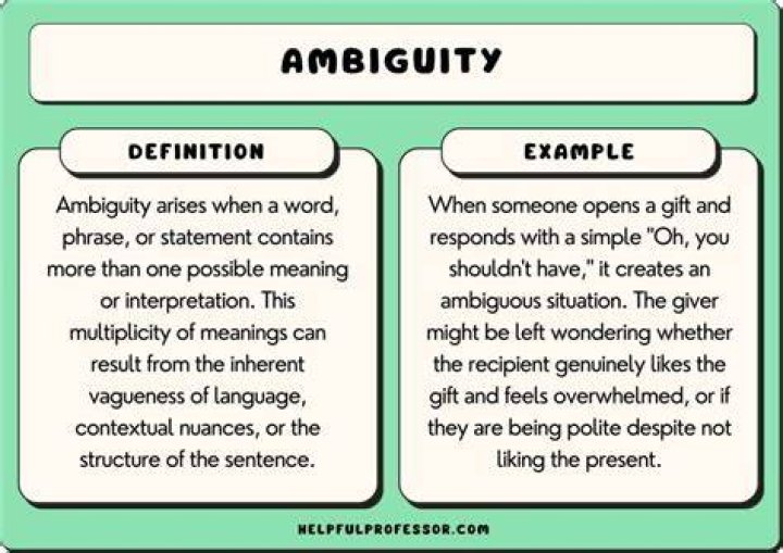 What causes ambiguity in sentences?
