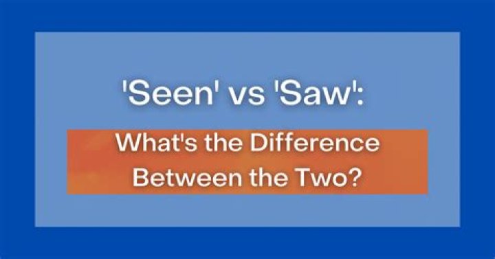 What did we see or saw?