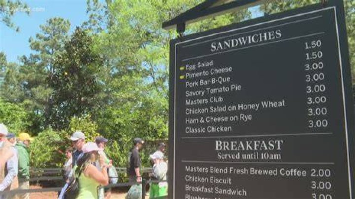 What do they serve for food at the Masters?