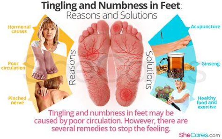 What do tingling feet mean?