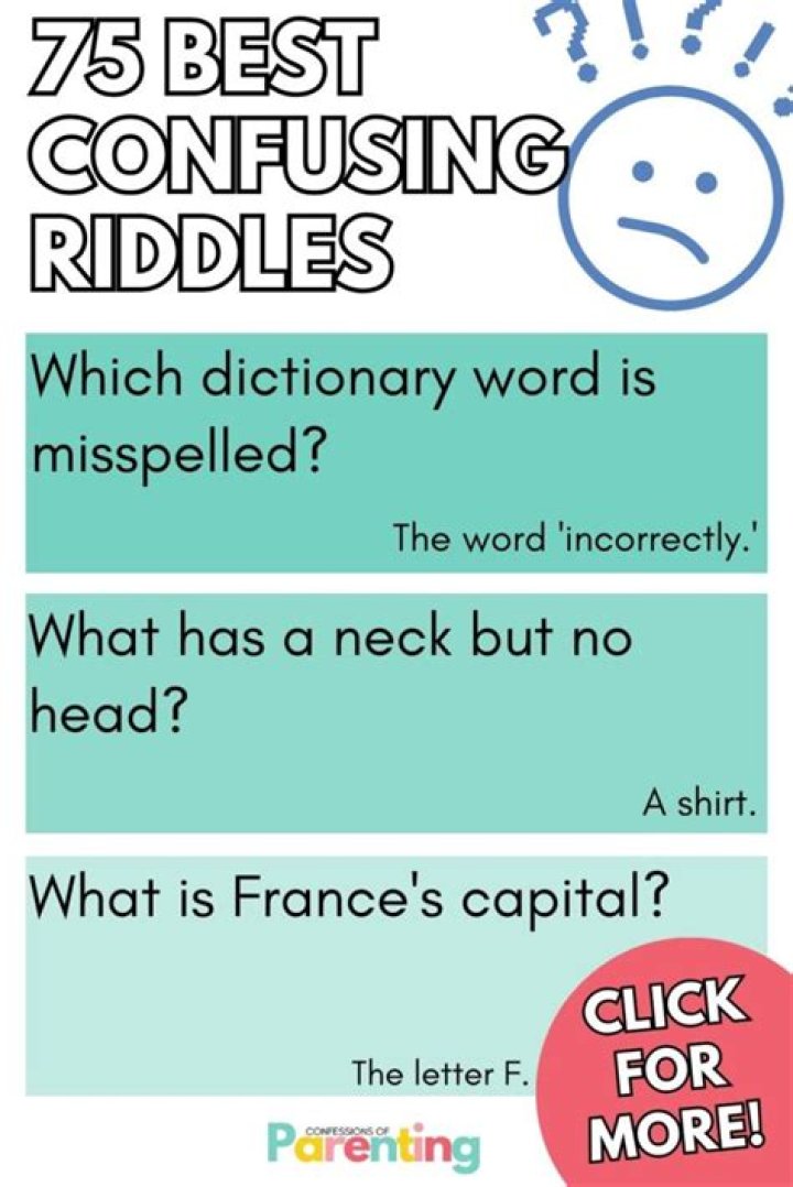 What do you mean by confusing riddles with answers?
