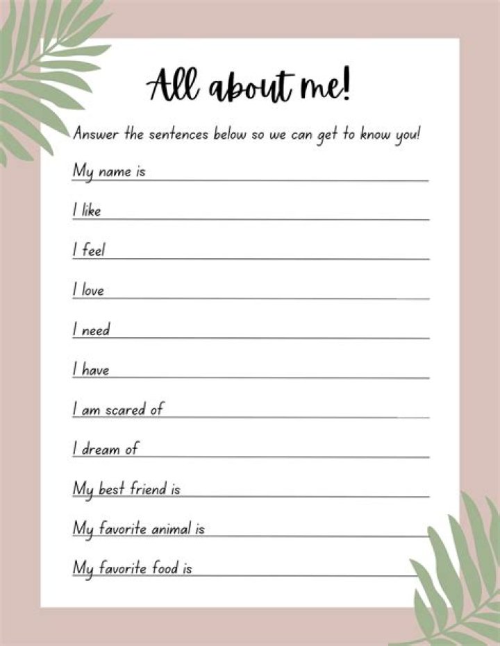 What do you need to know about me?