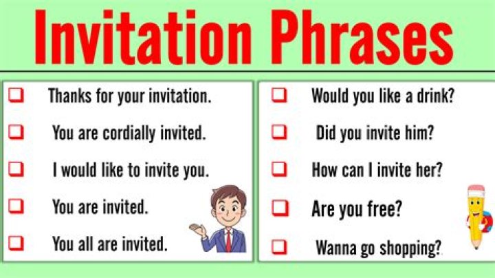What do you say when inviting someone?