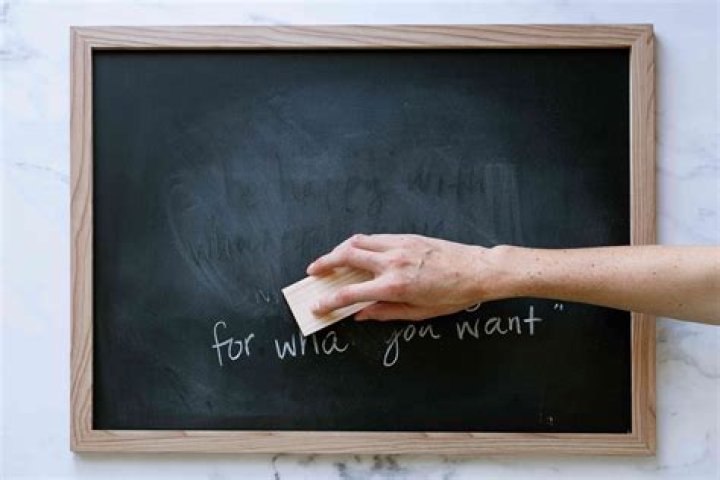What do you use to clean a blackboard?
