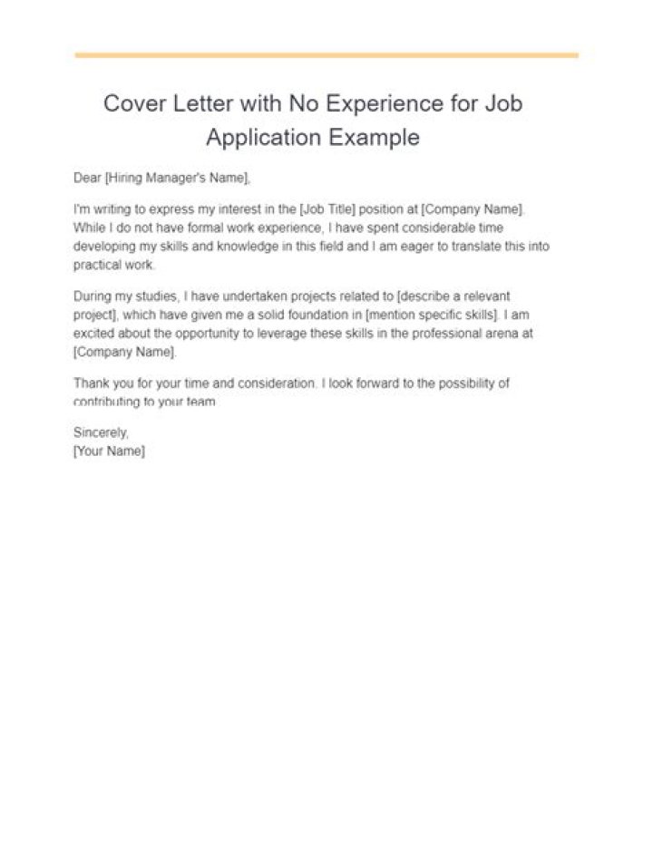 What do you write in a cover letter if you have no experience?