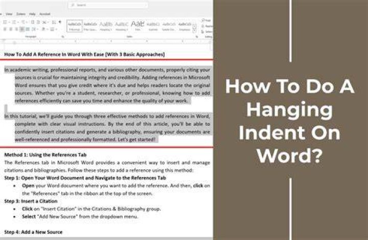 What does a hanging indent look like?