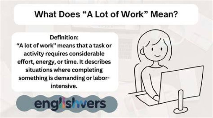 What does a lot of work mean?