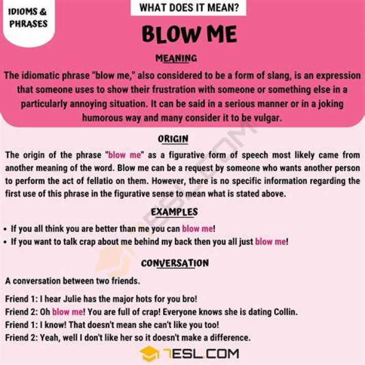 What does blow up mean in slang?