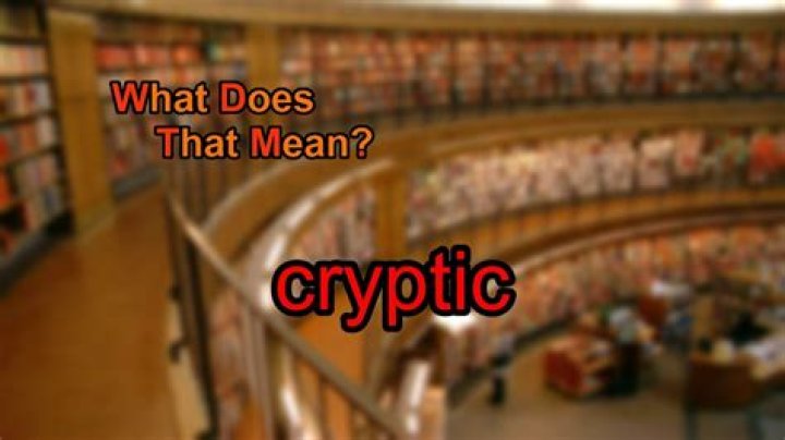 What does cryptic question mean?