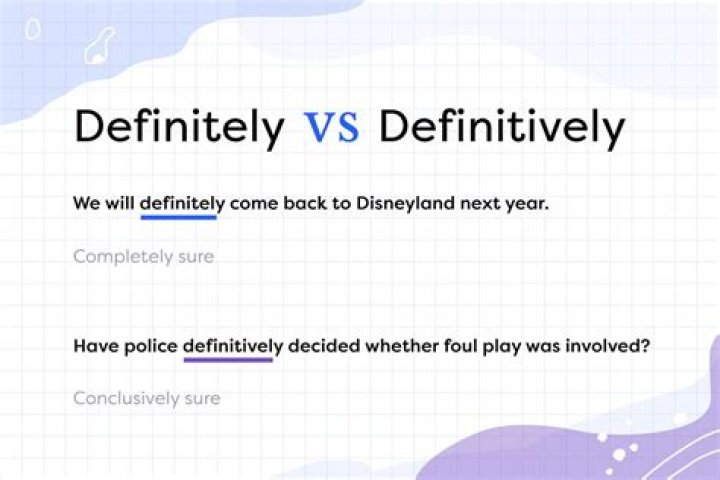 What does definitely not mean?