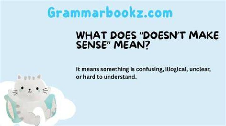 What does does not make sense mean?