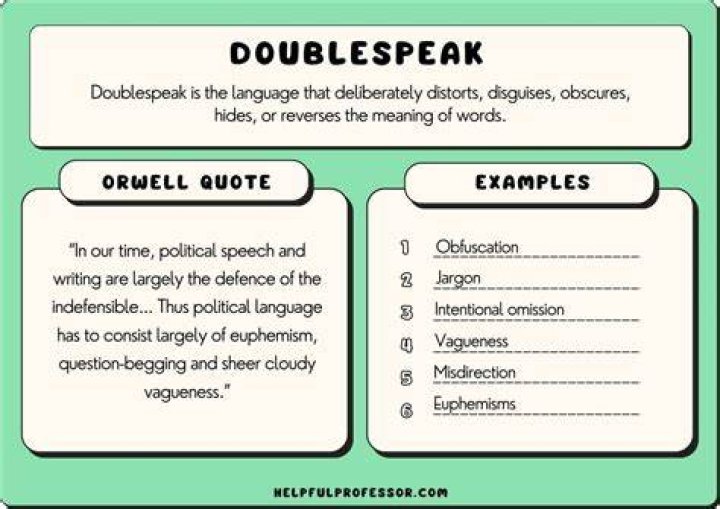 What does double talk someone mean?