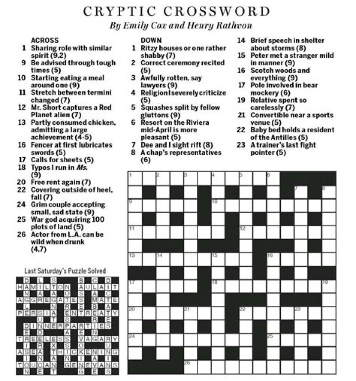 What does for example mean in cryptic crosswords?