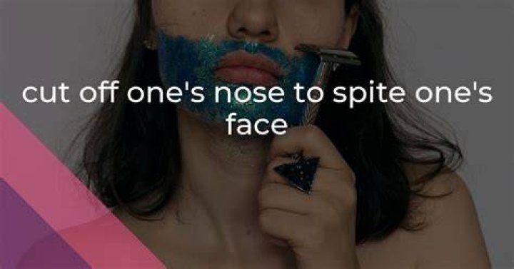 What does I cut off my nose to spite my face mean?