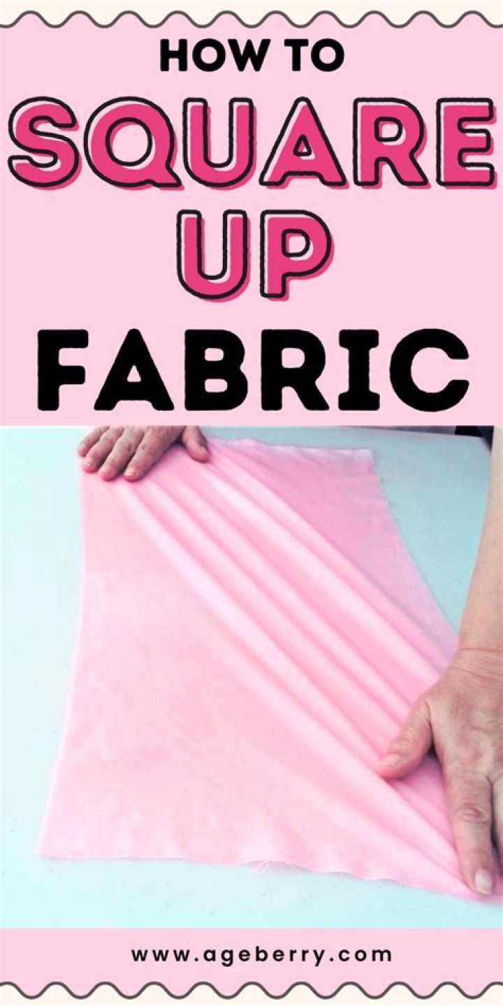 What does it mean to square up fabric?