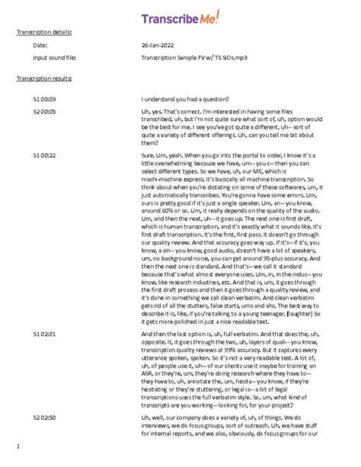 What does it mean to transcribe your thoughts?