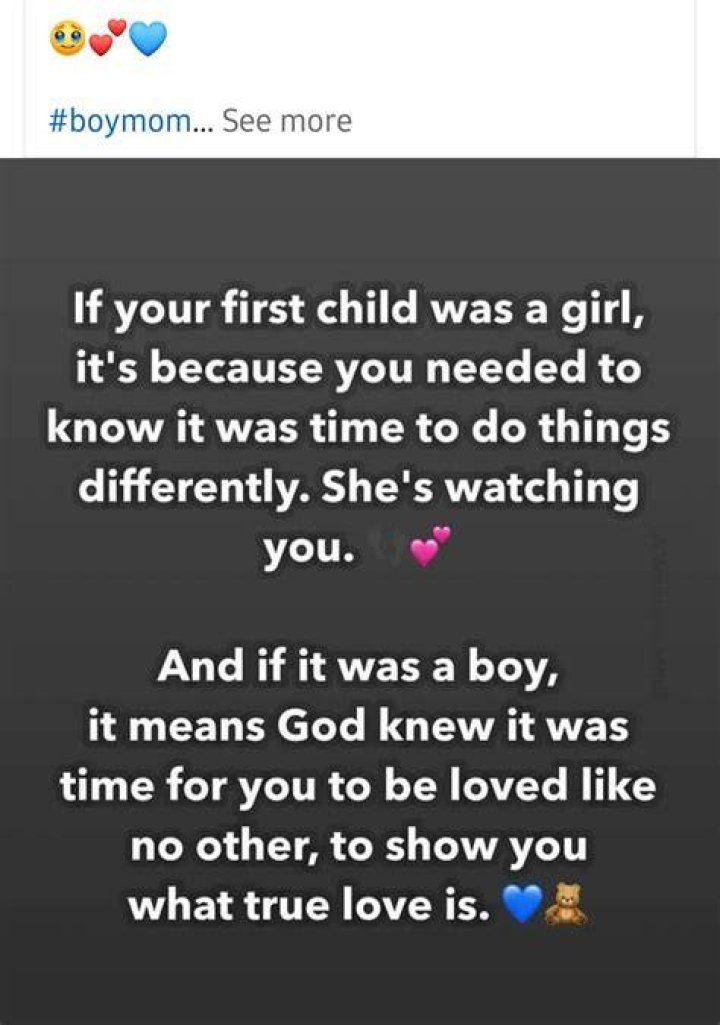 What does it mean when a man's first child is a boy?