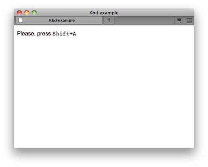 What does KBD mean in HTML?