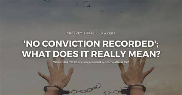 What does no conviction mean?