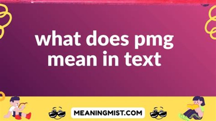 What does PMG mean in a text message?