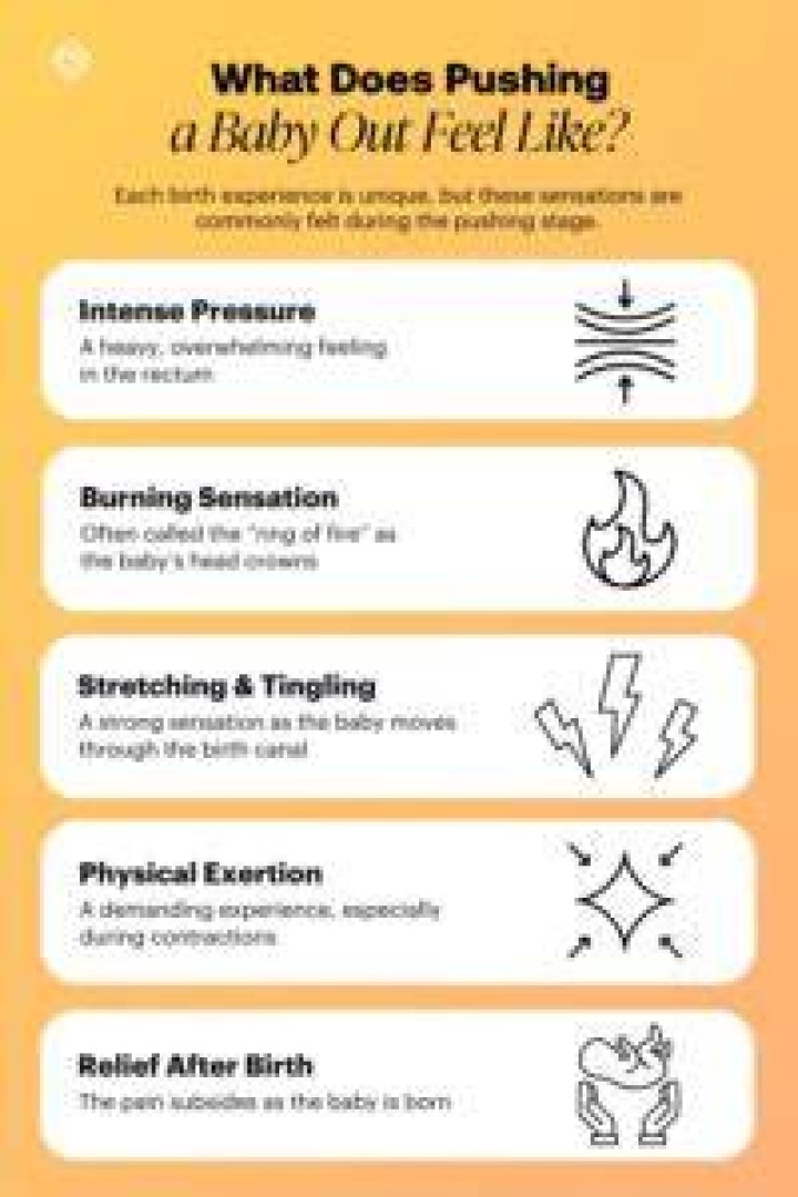 What does pushing a baby feel like?