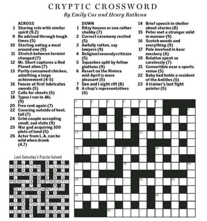 What does Queen mean in cryptic crosswords?