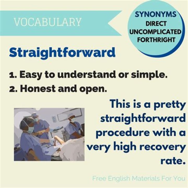 What does straightforward sentence mean?