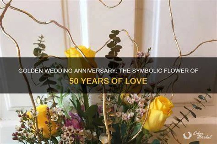 What flower represents golden wedding anniversary?