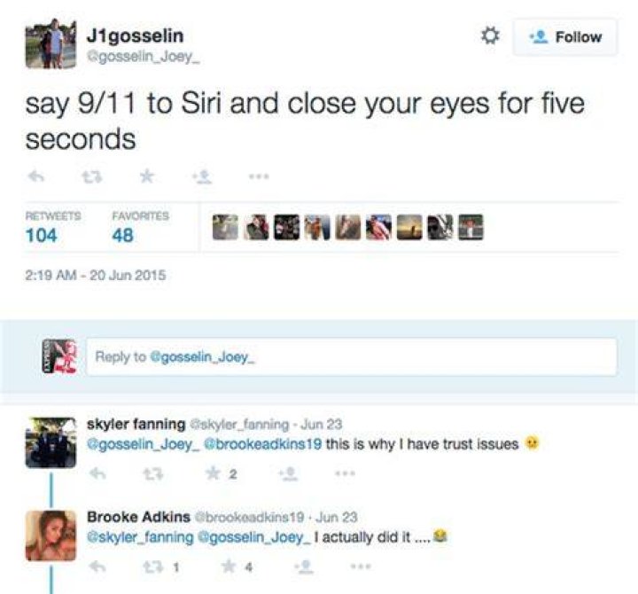 What happens if you say 108 to Siri?