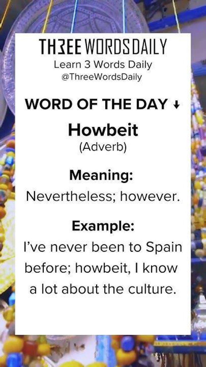 What howbeit means?