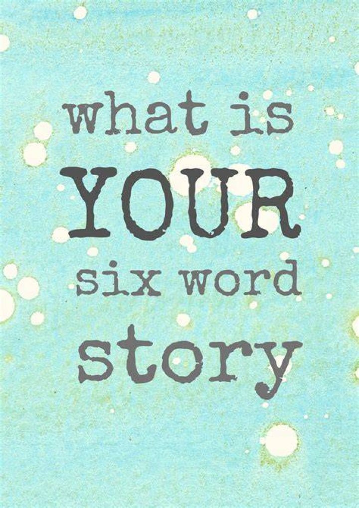 What is a 6 word story example?
