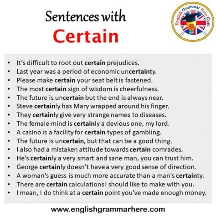 What is a certain answer?