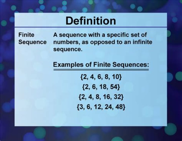 What is a finite sequence?