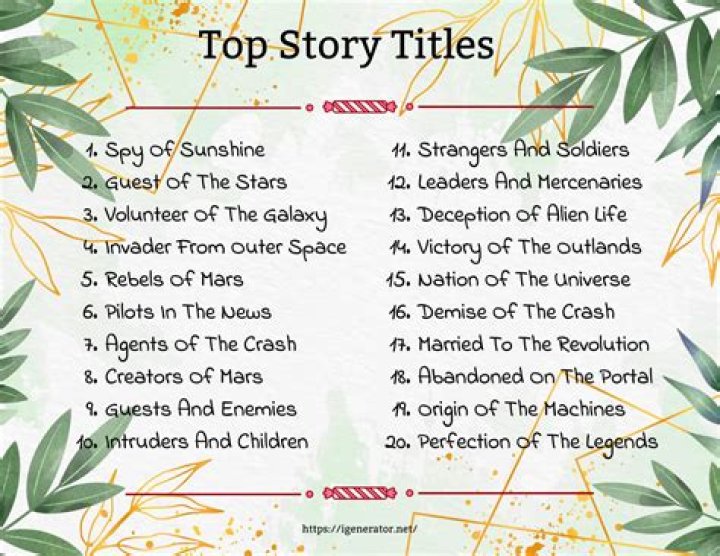 What is a good title for a book?