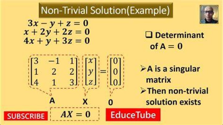 What is a non-trivial matrix?