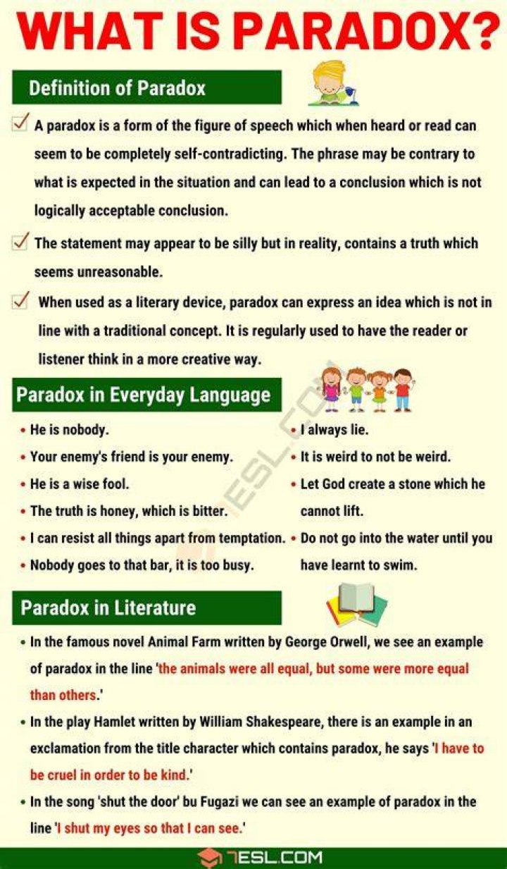 What is a paradox example?