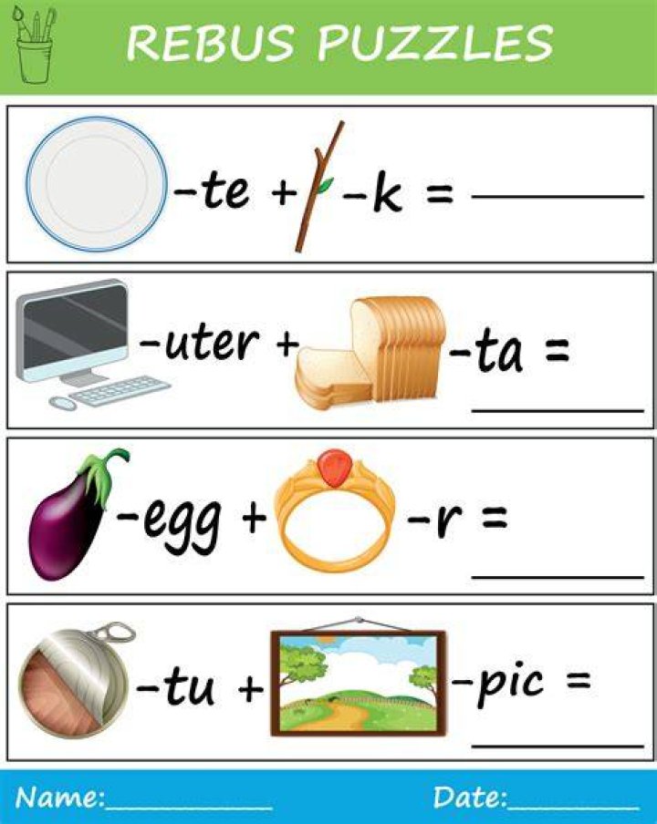 What is a rebus puzzle example?