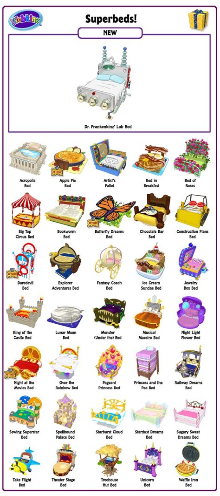 What is a super bed in Webkinz?