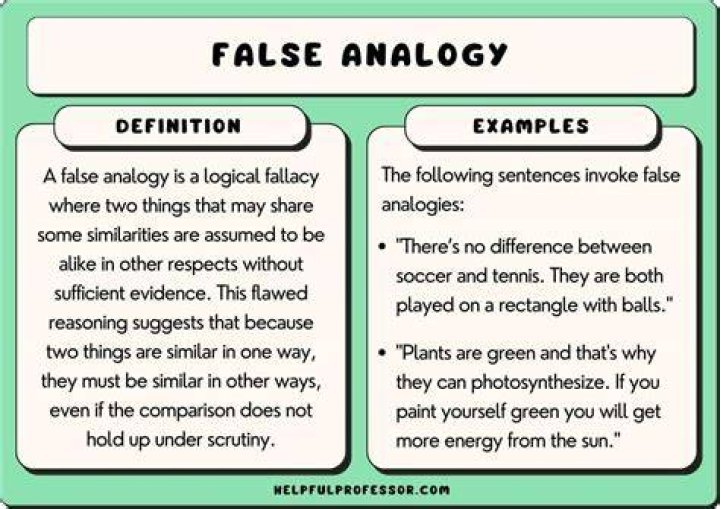 What is a superficial analogy?