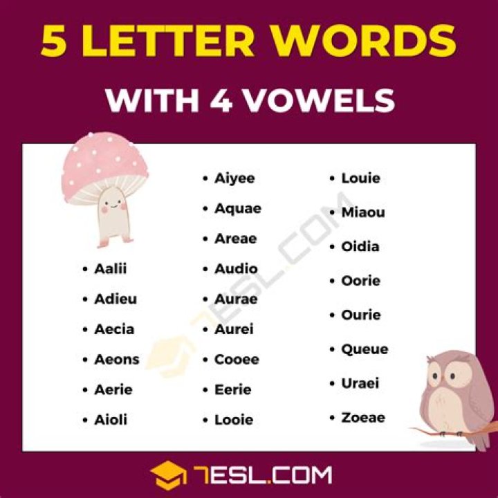 What is a word with 4 vowels?