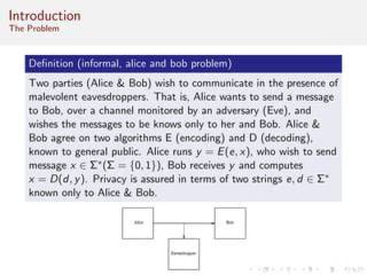 What is Alice and Bob problem?