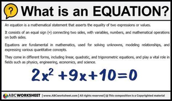 What is an equation answer?
