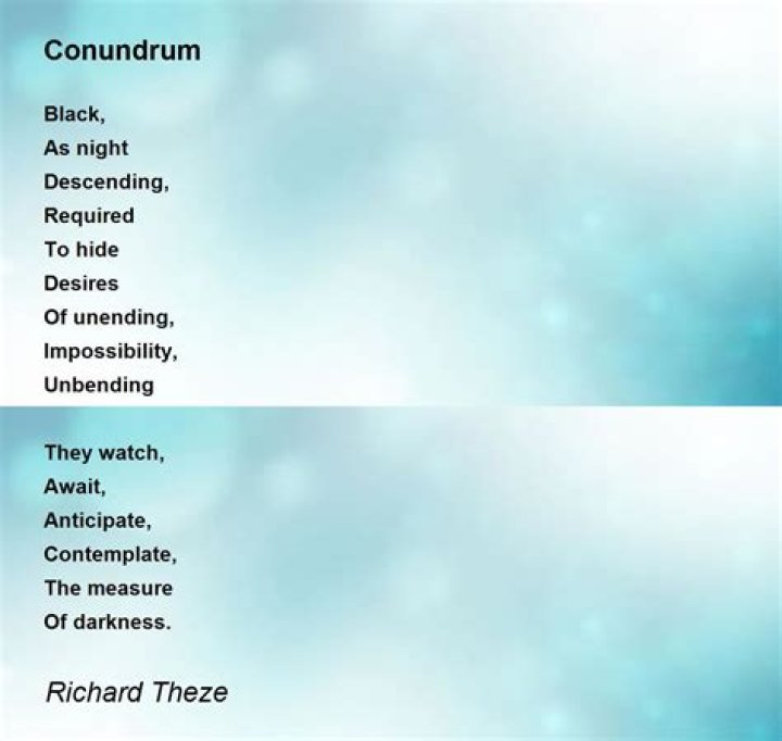 What is an example of a conundrum?