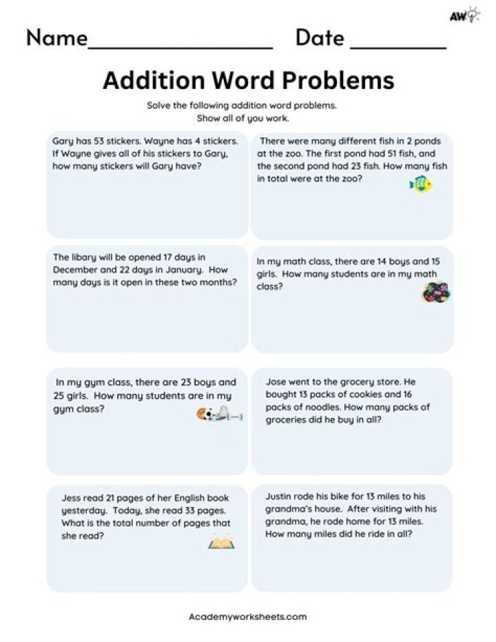 What is an example of a word problem?