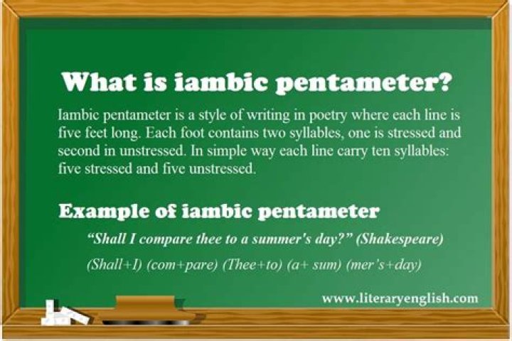 What is an example of iambic pentameter?